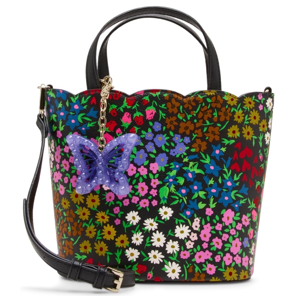 Betsey Johnson Butterfly Flower Garden Tote Bag